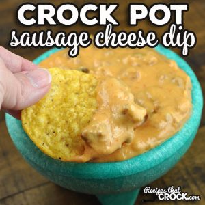 This easy crock pot sausage cheese dip couldn't be easier to throw together and is always a crowd favorite.  We've made this queso dip for years!