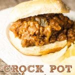 Crock Pot Sloppy Joes: Perfect recipe for a crowd. This is our go to foolproof crock pot recipe for sloppy joes. Perfect homemade sloppy joe sandwiches every time.