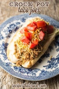 Crock Pot Taco Joes - These aren't your mama's sloppy joes! Delicious sandwiches for a crowd