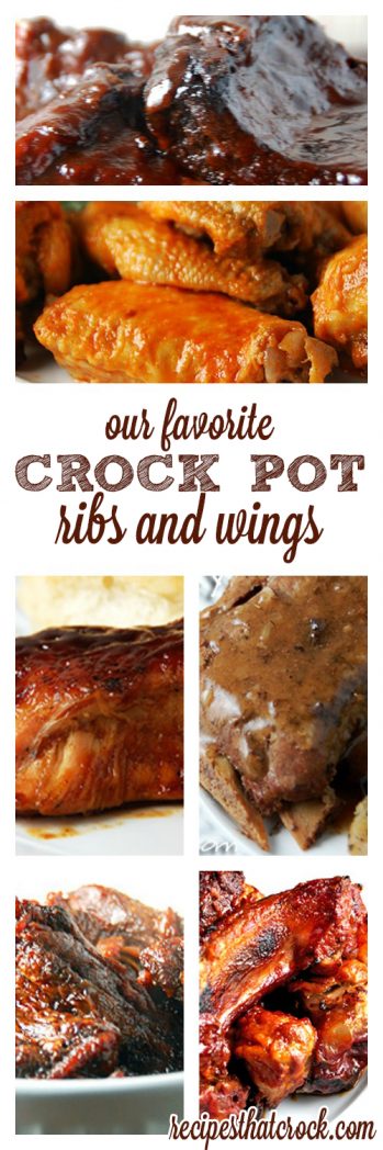 Are you looking for a great recipe for crock pot ribs? Or, maybe crock pot wings for the next big game? This is a collection of our favorite slow cooker recipes for ribs and wings.