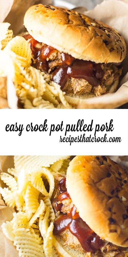 Easy Crock Pot Pulled Pork: Are you looking for a fool proof recipe for pulled pork? This is our go-to crock pot pork, pulled to perfection! 