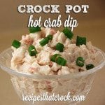 Do you love crab legs? What about cream cheese? Then you will love this Crock Pot Hot Crab Dip. It is creamy and deliciously flavorful!
