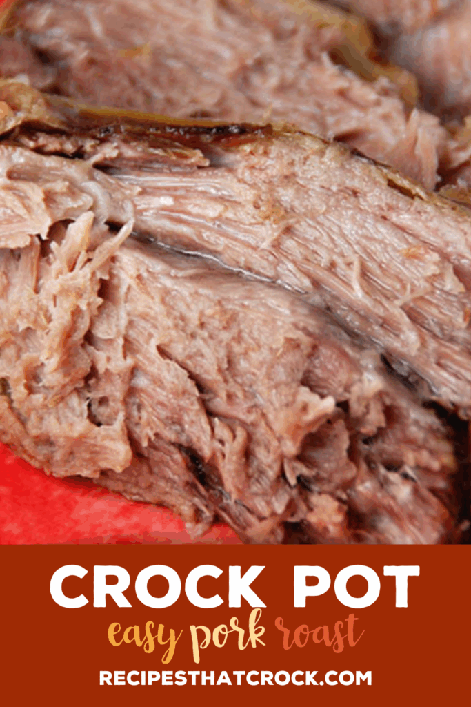 This Crock Pot Easy Pork Roast only has four ingredients! This super simple pork roast that is loaded with flavor made in the crock pot.