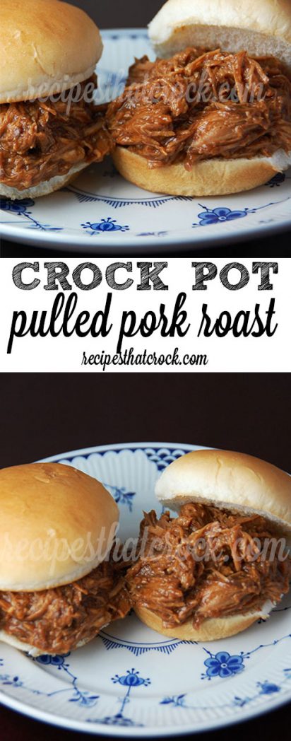 Crock Pot Pulled Pork Roast - Wonderful flavor with OR without the bbq sauce!