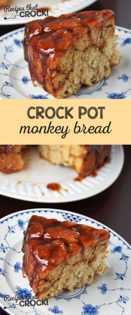 Delicious Crock Pot Monkey Bread kid-friendly recipe! 