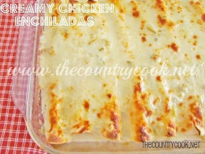 Creamy Chicken Enchiladas (with graphics)