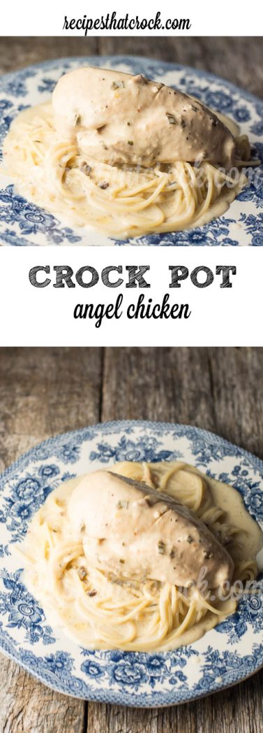Crockpot Angel Chicken - Our absolute favorite slow cooker chicken recipe. The sauce is fantastic!