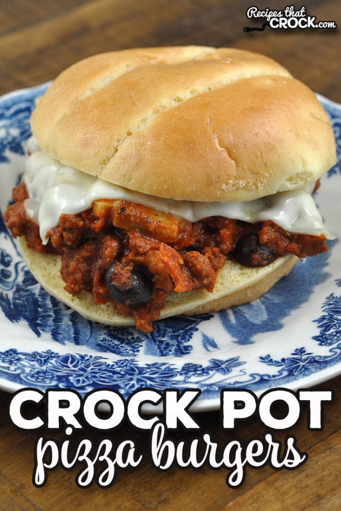 These Crock Pot Pizza Burgers are a huge hit with kids of all ages! This recipe can be adapted with all your favorite pizza toppings and everyone will be fighting over the leftovers!