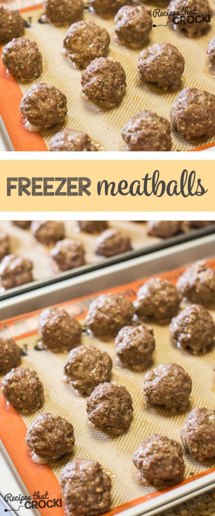 Homemade Frozen Meatballs - Perfect to add to your spaghetti or throw in your crock pot for a great appetizer. Great alternative for those that don't like store bought frozen meatballs.
