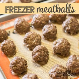 Freezer Meatballs - Perfect to add to your spaghetti or throw in your crock pot for a great appetizer. Great alternative for those that don't like store bought frozen meatballs.