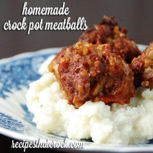 Homemade Crock Pot Meatballs - Simple and delicious homemade meatball recipe that everyone will enjoy!