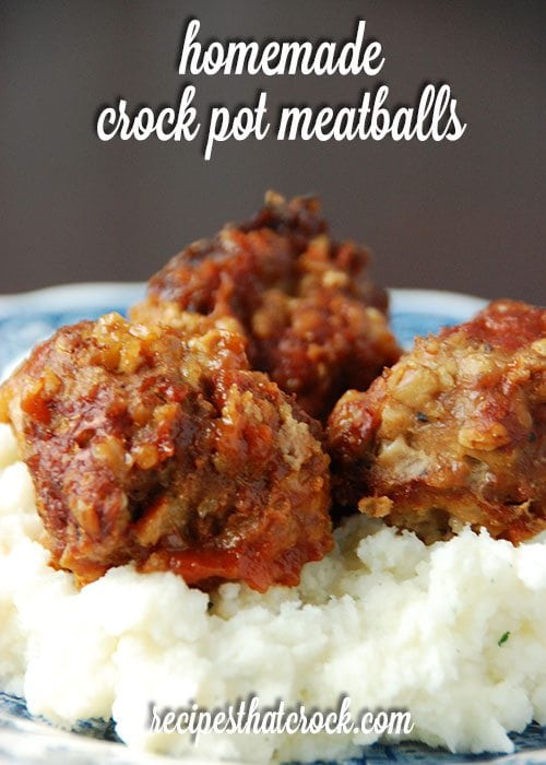 Homemade Crock Pot Meatballs - Simple and delicious homemade meatball recipe that everyone will enjoy!
