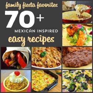 Over 70 Delicious EASY Mexican Inspired Dishes. From tacos to burritos to enchiladas, casseroles, dips and fried ice cream, this is THE list of incredible easy dishes for anyone that wants a new twist on taco night!