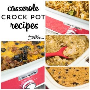 Great Casserole Crock Pot Recipes using the 9 x13 crock pot.