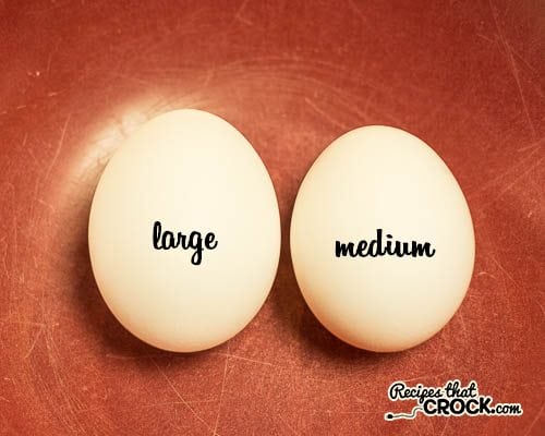 What is the difference between large and medium eggs
