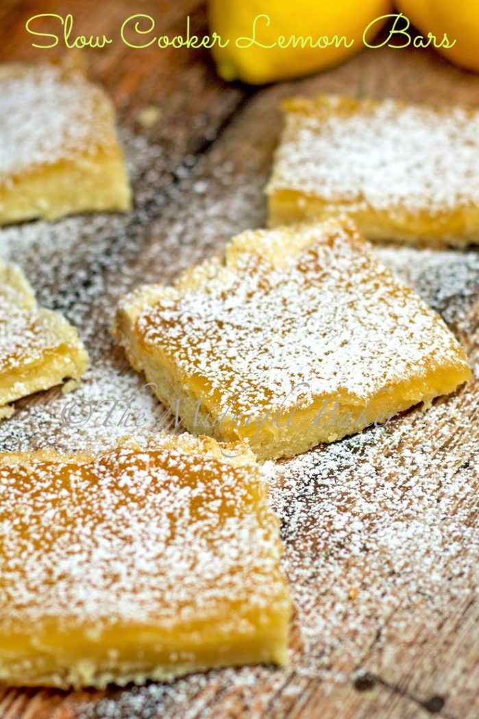 Slow Cooker Lemon Bars Midnight Baker