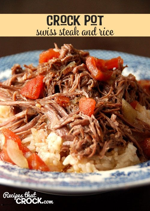 This Crock Pot Swiss Steak and Rice is a delectable sweet and savory dish! 