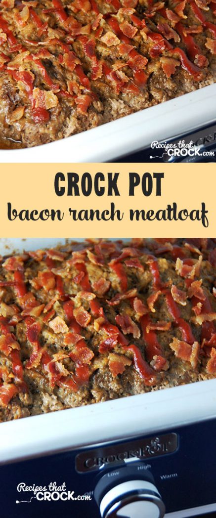 Do you love bacon? Do you love Ranch? You have got to try this Bacon Ranch Meatloaf - Crock Pot Style! This twist on the classic comfort food has everyone asking for seconds!