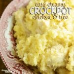 Easy Creamy Chicken Rice Casserole! So simple to throw together.