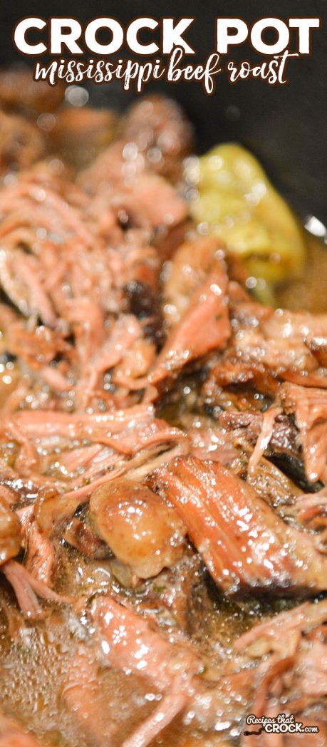 Crock Pot Mississippi Beef Roast Recipe from Recipes That Crock! This is our take on the very popular beef roast recipe. This slow cooker version is a quick and easy recipe to throw together for a flavorful family dinner.