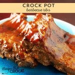 Delicious Crock Pot Barbecue Ribs you can throw together in less than five minutes!