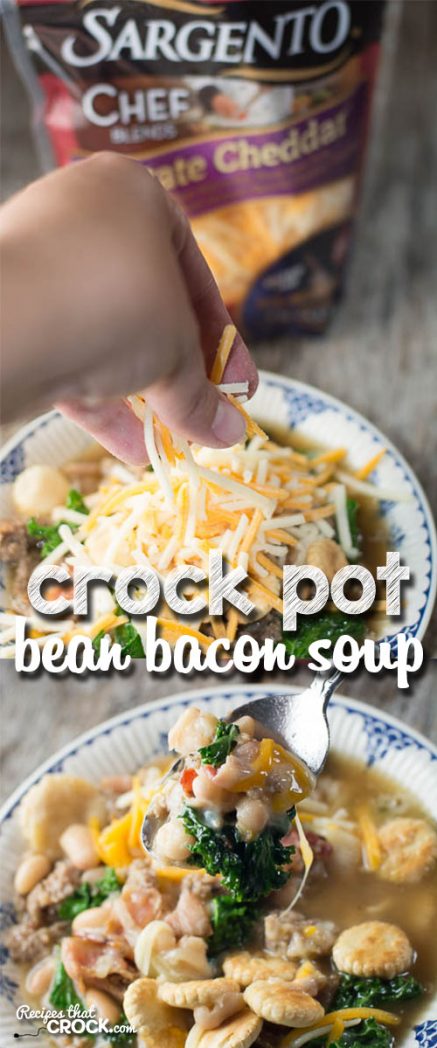 Crock Pot Bean Bacon Soup Recipe: Are you looking for an easy soup that you haven't tried before? You have to try this super easy and flavorful soup recipe!