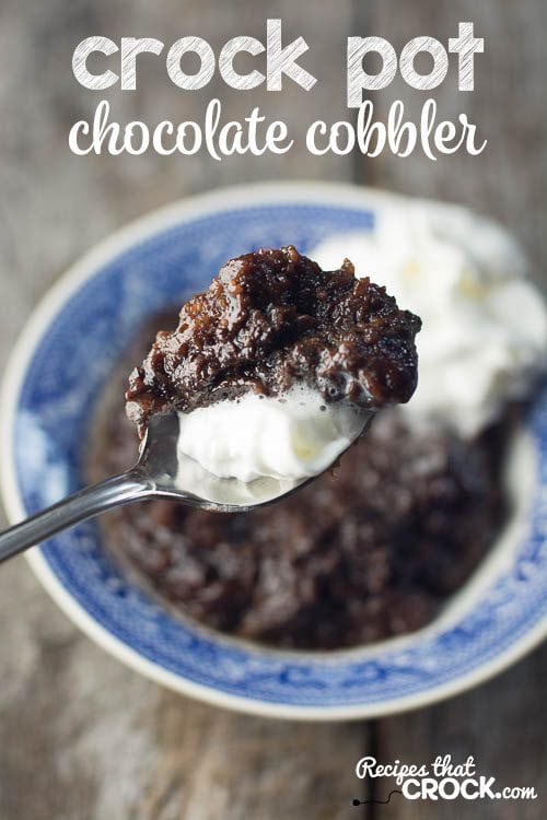 Crock Pot Chocolate Cobbler- Amazing slow cooker dessert that everyone loves!