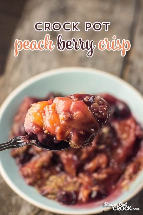 Crock Pot Peach Berry Crisp: Are you looking for a simple dessert that reminds you of summer? This slow cooker recipe is a flavorful way to indulge in the flavors of summer any time of year!