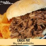 These Crock Pot BBQ Steak Sandwiches are ah-mazing!