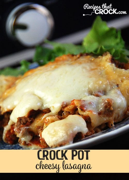 This Crock Pot Cheesy Lasagna will be an INSTANT family favorite! 