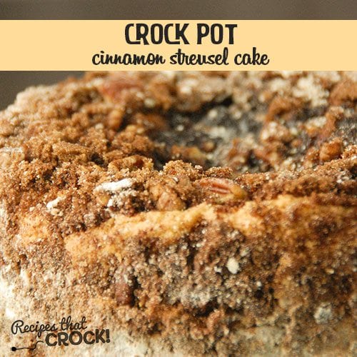 This Crock Pot Cinnamon Streusel Cake is easy, delicious and pretty! 