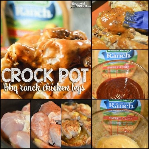 Crock Pot BBQ Ranch Chicken Legs: This is the perfect recipe to feed a crowd! The chicken is fall apart tender and so flavorful! The tangy flavors of barbecue sauce pair perfectly with the creamy ranch with a hint of sweet chili. #ad #FavRanchFlav