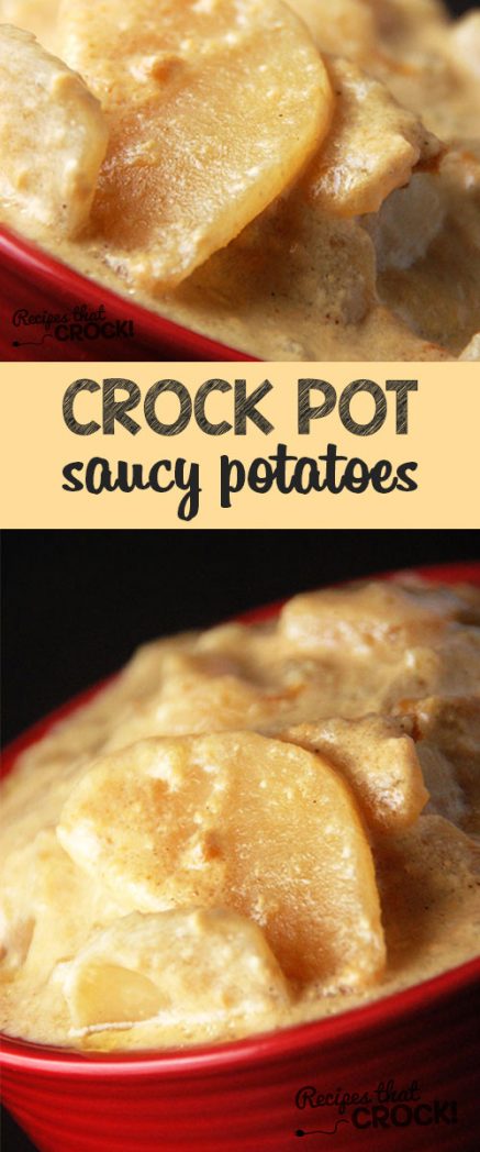 These delicious Crock Pot Saucy Potatoes are not your average potatoes!