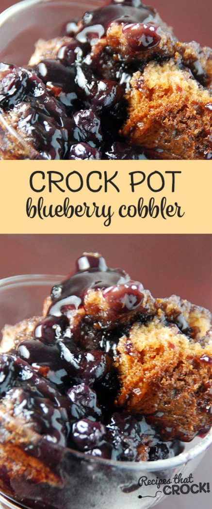 I love the combination of flavors in this Crock Pot Blueberry Cobbler!