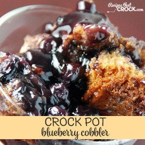 I love the combination of flavors in this Crock Pot Blueberry Cobbler!