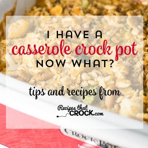 Do you have a Casserole Slow Cooker or want one of a fun new Casserole Crock Pot but you aren't sure what to do with it? Readers ask us all the time what to with it, so we decided to pull together a Casserole Slow Cooker 101 post full of tips and recipes for all you new (or future) proud owners. Pin to save as a resource.