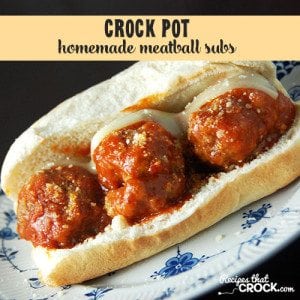 Feel like an Italian Betty Crocker with these easy and delicious Crock Pot Homemade Meatball Subs!