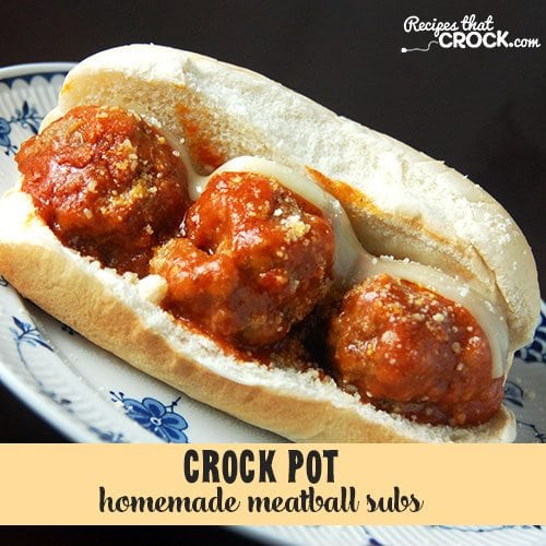 Feel like an Italian Betty Crocker with these easy and delicious Crock Pot Homemade Meatball Subs!