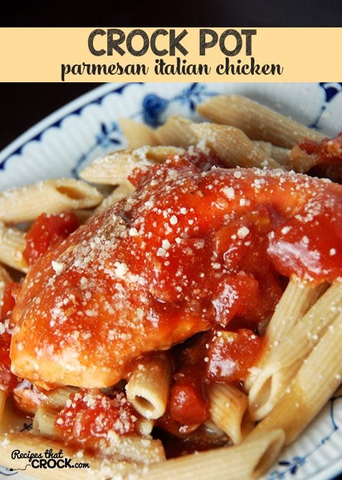 Your taste buds will do a happy dance when you taste this Parmesan Crock Pot Italian Chicken!