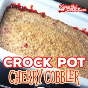 Are you looking for a great slow cooker dessert recipe that is super easy to throw together? Our Crock Pot Cherry Cobbler is the perfect sweet treat.