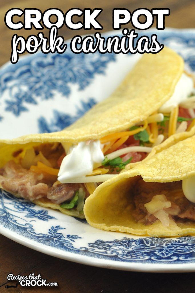 Are you looking for a super easy way to make a lot of meat for tacos, enchiladas and quesadillas? This Crock Pot Pork Carnitas recipe is our all time favorite!