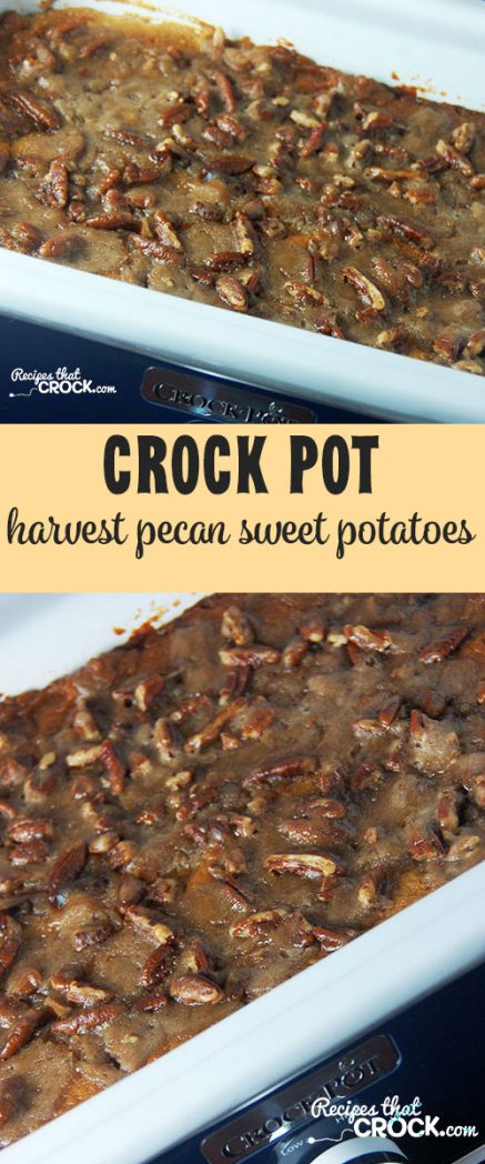 This Crock Pot Harvest Pecan Sweet Potatoes recipe is a great way to enjoy a classic favorite from your crock pot!