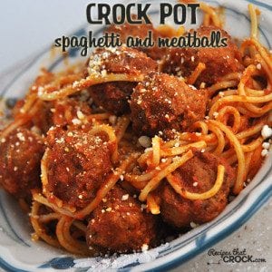 This Crock Pot Spaghetti and Meatballs is the best we have ever had!