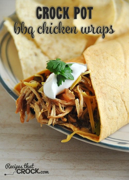 These Crock Pot BBQ Chicken Wraps are so delicious! Your entire family will love them!