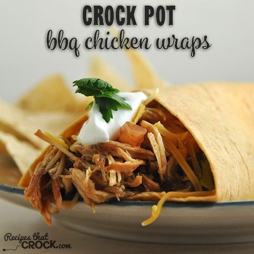 These Crock Pot BBQ Chicken Wraps are so delicious! Your entire family will love them!