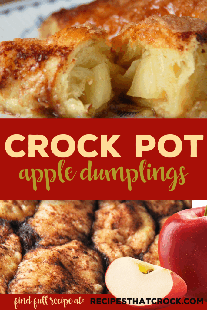 This Crock Pot Apple Dumplings recipe is adapted from a tried and true oven recipe. It is a family favorite and one you don't want to miss! Sweet cinnamon apples in a delicate buttery dumpling come out perfect every time! And the slow cooker helps keep the oven free for the holidays!