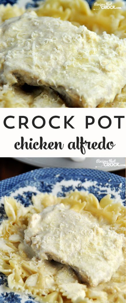 You'd never believe the homemade sauce in this Crock Pot Chicken Alfredo was so easy to make!