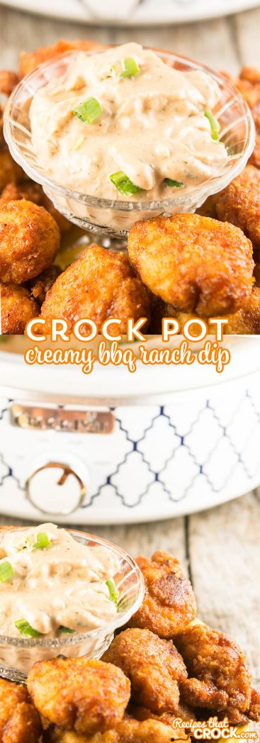 Crock Pot Creamy BBQ Ranch Dip is the perfect game day or party snack! #ad @TysonFoods