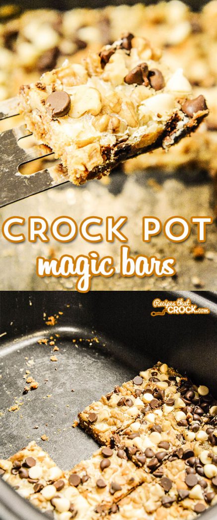These Crock Pot Magic Bars are an awesome little sweet treat!