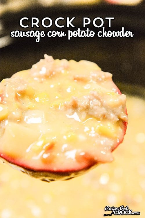 If you love chowder, you are going to LOVE this Crock Pot Sausage Corn Chowder! Don't let how simple it is to make fool you, it is deeeelicious!